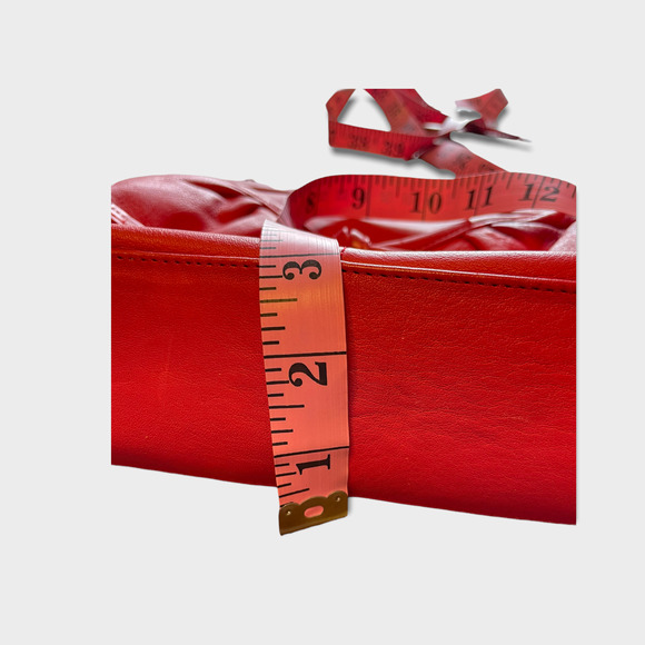 Cute Vintage Red Leather 80s crossbody clutch - Picture 6 of 7